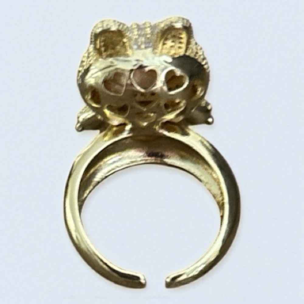 Gold and Silver Labubu Adjustable Ring - Picture 2 of 2